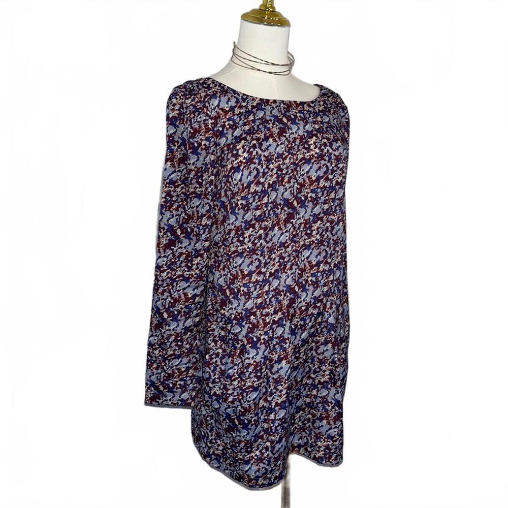 BCBG Multicolor Floral Long Sleeve Dress